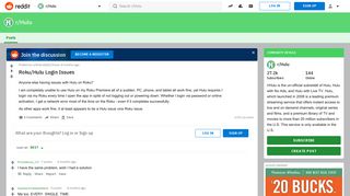 Roku/Hulu Login Issues : Hulu - Reddit