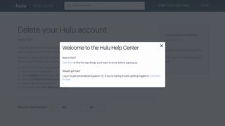 Delete your Hulu account - Hulu Help