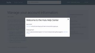 Account - Hulu Help