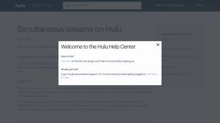 Simultaneous streams - Hulu Help