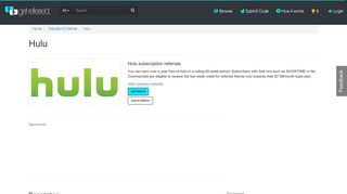 Hulu - Get Referred