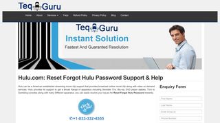How To Reset Forgot Hulu Password 1-833-332-4555 hulu.com/forgot