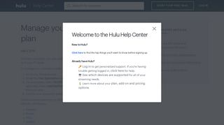 Manage your Hulu subscription plan - Hulu Help