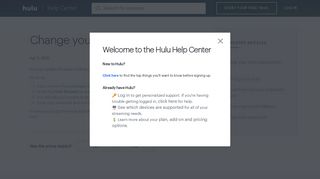 Change your email address - Hulu Help