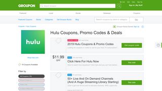 $11 off Hulu Coupons and Promo Codes 2019 – Groupon
