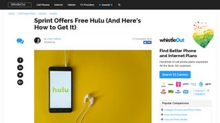 Sprint Offers Free Hulu (And Here's How to Get It) | WhistleOut