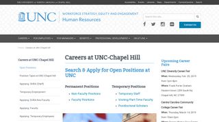 Careers at UNC-Chapel Hill - UNC Human Resources