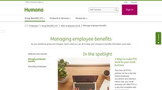 Manage Employee Benefits |Humana