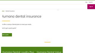 Dental Insurance | Shop Individual Dental Insurance Options - Humana