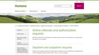 Online Referrals and Authorization Requests - Humana