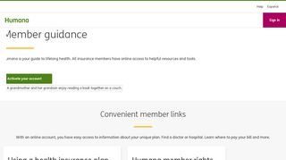 Member Guidance: Online Information, Forms and Assistance - Humana