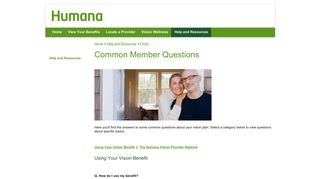 MyHumana Vision Care Plan - Frequently Asked Questions - EyeMed
