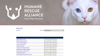 Survey - Volunteer Application - Humane Rescue Alliance