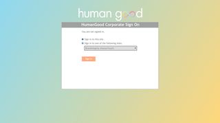 Sign In - HumanGood