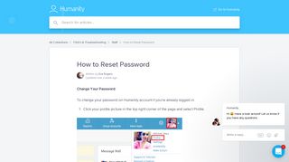 How to Reset Password - Humanity HelpDesk