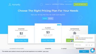 Cost of Employee Scheduling Software - Plan and Pricing - Humanity