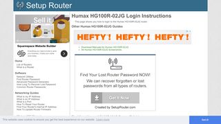 How to Login to the Humax HG100R-02JG - SetupRouter