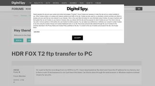HDR FOX T2 ftp transfer to PC — Digital Spy