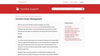 Humble Library Management – Humble Bundle