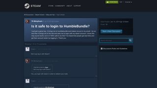 Is it safe to login to HumbleBundle? :: Help and Tips - Steam ...