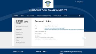 Featured Links - Horizon Outlook Email Login - Humboldt Collegiate ...