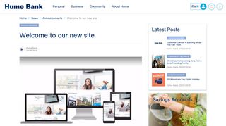Hume Bank - Welcome to our new site