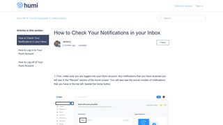 How to Check Your Inbox – Humi HR