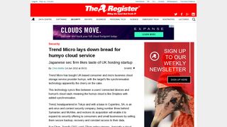 Trend Micro lays down bread for humyo cloud service • The Register