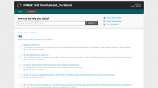 FAQ : HUNAR: Skill Development, Jharkhand