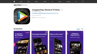 Hungama Play: Movies & TV Show on the App Store - iTunes - Apple