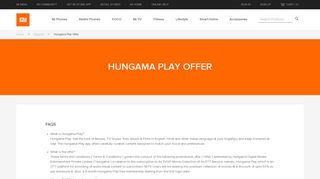 Hungama Play Offer - Mi India
