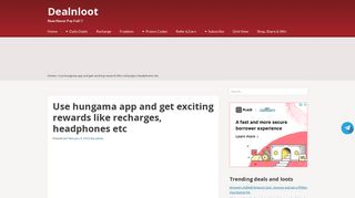 Use hungama app and get exciting rewards like recharges ... - Dealnloot