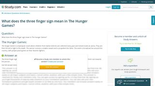What does the three finger sign mean in The Hunger Games? | Study ...
