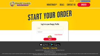 Hungry Howie's Pizza Online Ordering | Log In