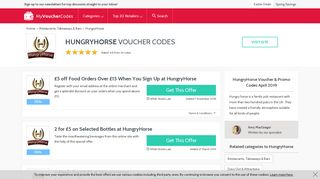 HungryHorse Discount Codes & Voucher Codes - £5 Off