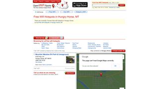 free wifi hotspots in Hungry Horse - OpenWiFiSpots