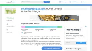 Access my.hunterdouglas.com. Hunter Douglas Online Tools Login