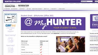 Student Email - @MyHunter (Office 365) — Hunter College