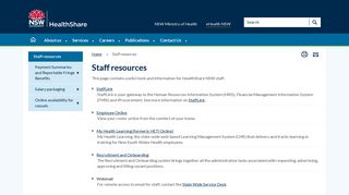 Staff resources - HealthShare NSW