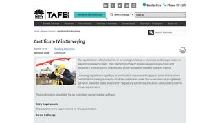 Certificate IV in Surveying | TAFE NSW Hunter & Central Coast