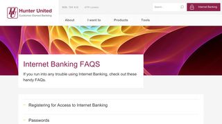 Internet Banking FAQ's - Hunter United Employees Credit Union