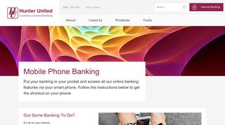 Mobile Phone Banking - Hunter United Employees Credit Union