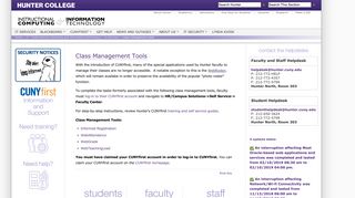 Class Management Tools — Hunter College