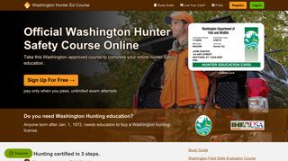 Washington Online Hunter Safety Course | Hunter-ed.com™