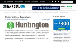 Huntington Online Banking Login - Bank Deal Guy
