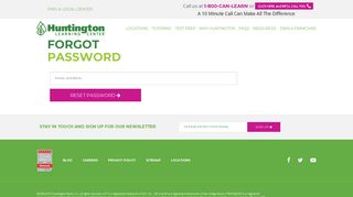 Forgot Password - Huntington Learning Center