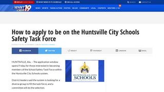 How to apply to be on the Huntsville City Schools Safety Task Force ...