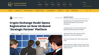 Crypto Exchange Huobi Opens Registration on New US-Based ...
