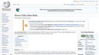 Huron Valley State Bank - Wikipedia