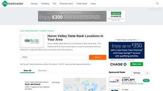 Huron Valley State Bank Locations, Phone Numbers & Hours